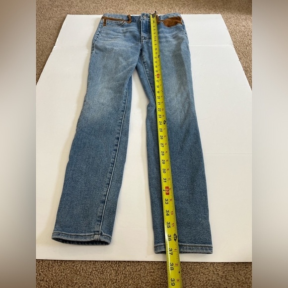Good American Icon Mixed Media Denim and Faux Suede Jeans Size 2 / 26 - Picture 10 of 10